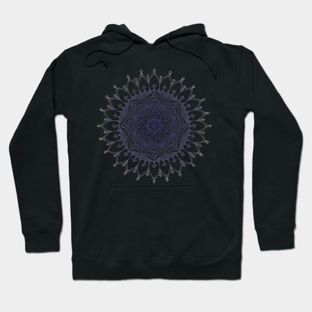 Purple and white Mandala Hoodie by stickypixie